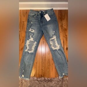 Cello Light Blue Distressed Denim Jeans NWT size 3